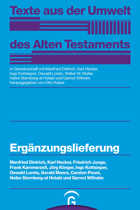 Ergänzungslieferung -  Carsten Peust,  Manfried Dietrich,  Karl Hecker,  Friedrich Junge,  Ingo Kottsieper,  Oswald Loretz,  Gera