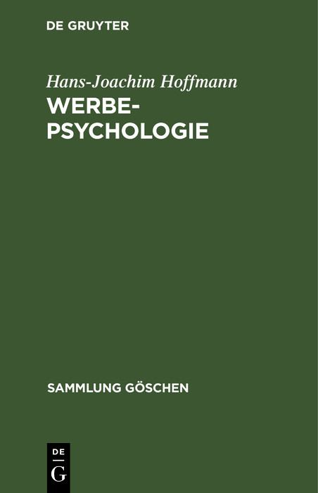 Werbepsychologie -  Hans-Joachim Hoffmann