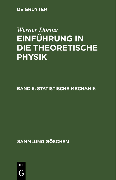 Statistische Mechanik - Werner Döring