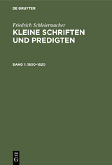 1800–1820 - Friedrich Schleiermacher