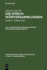 Fünfhundert gemainer newer teutscher Sprüchwörter - Johannes Agricola