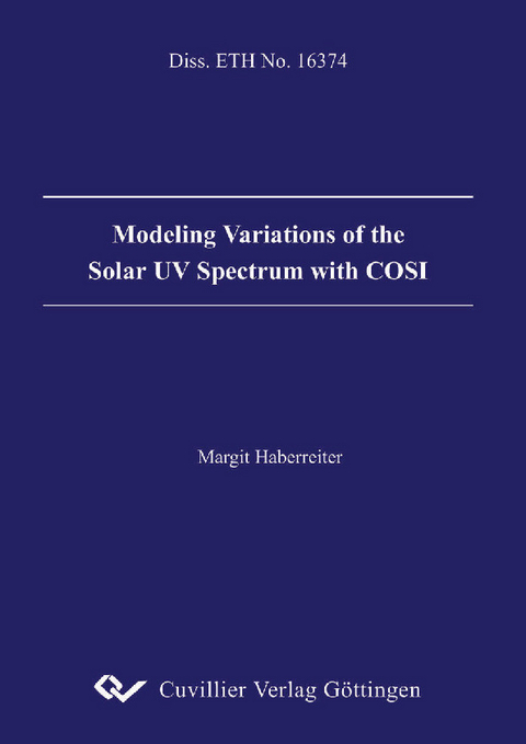 Modeling Variations of the Solar UV Spectrum with COSI -  Margit Haberreiter
