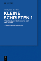 Manfred Baum: Kleine Schriften. Band 1 - Manfred Baum