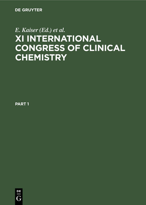 XI International Congress of Clinical Chemistry - 