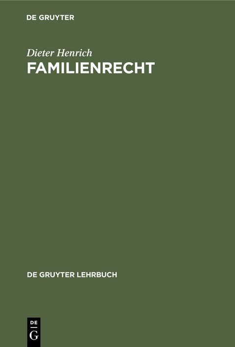 Familienrecht - Dieter Henrich