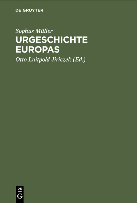 Urgeschichte Europas -  Sophus Müller