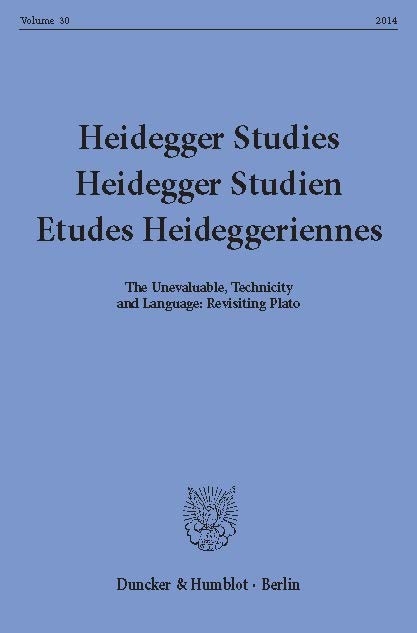 Heidegger Studies / Heidegger Studien / Etudes Heideggeriennes. - 