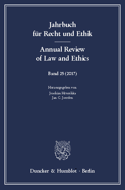 Jahrbuch für Recht und Ethik / Annual Review of Law and Ethics. - 