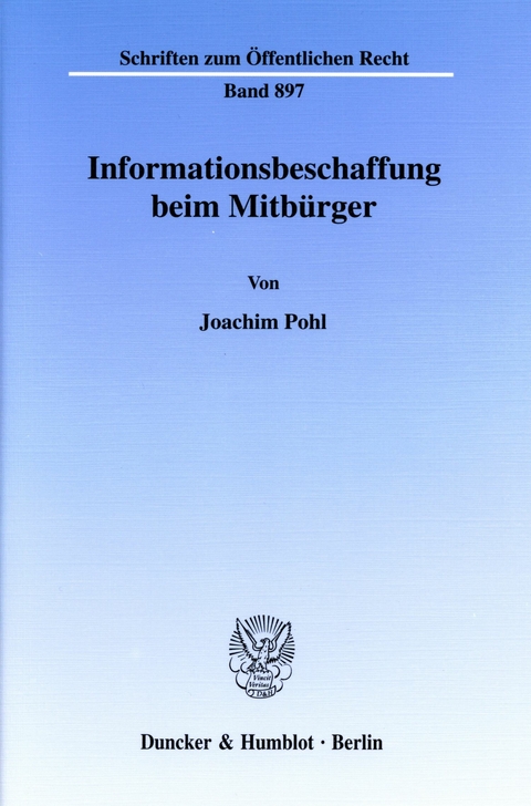 Informationsbeschaffung beim Mitbürger. -  Joachim Pohl