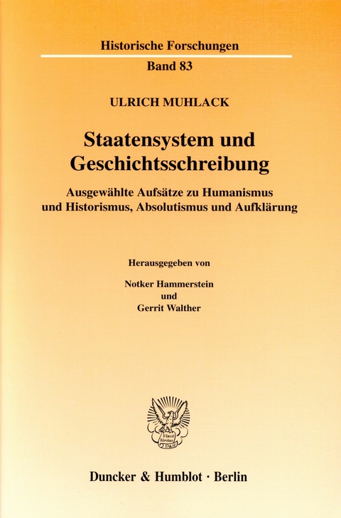Staatensystem und Geschichtsschreibung. -  Ulrich Muhlack