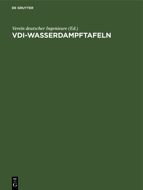 VDI-Wasserdampftafeln - 