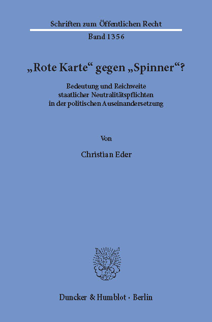 »Rote Karte« gegen »Spinner«? -  Christian Eder
