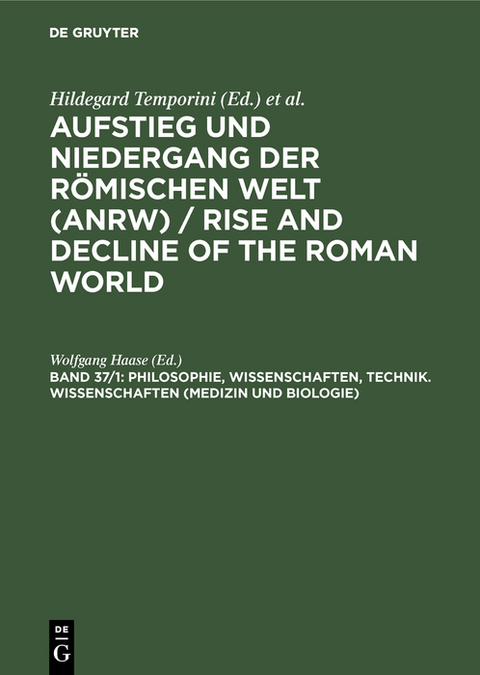 Philosophie, Wissenschaften, Technik. Wissenschaften (Medizin und Biologie) - 