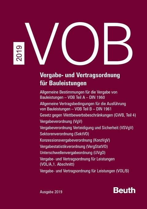 VOB Zusatzband 2019 - 