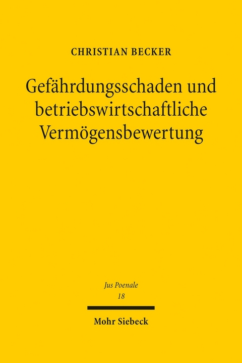 Gefährdungsschaden und betriebswirtschaftliche Vermögensbewertung -  Christian Becker