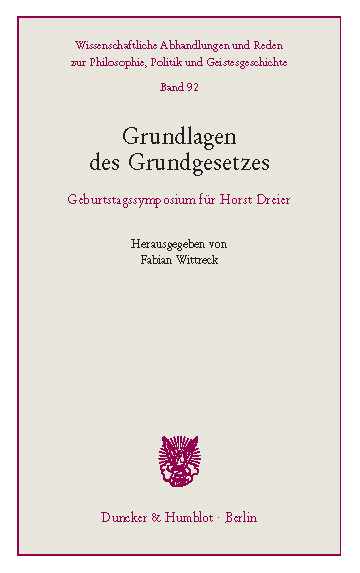 Grundlagen des Grundgesetzes. - 