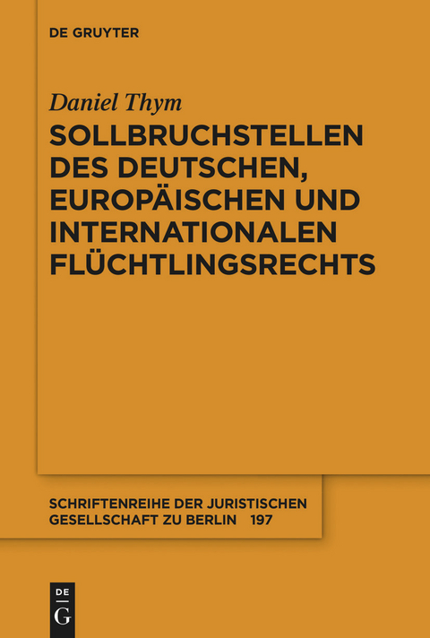 Sollbruchstellen des deutschen, europäischen und internationalen Flüchtlingsrechts -  Daniel Thym