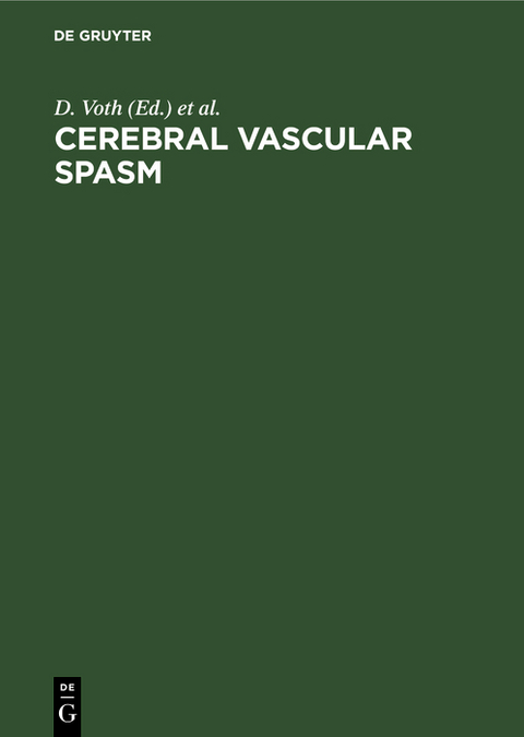 Cerebral vascular spasm - 