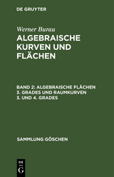 Algebraische Flächen 3. Grades und Raumkurven 3. und 4. Grades - Werner Burau