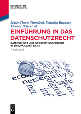 Einführung in das Datenschutzrecht -  Marie-Theres Tinnefeld,  Benedikt Buchner,  Thomas Petri,  Hans-Joachim Hof