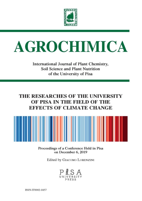 The researches of the University of Pisa in the field of the effects of climate change -  AA.Vv.