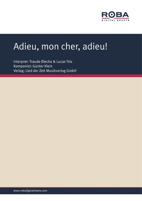 Adieu, mon cher, adieu! - Fritz Räbiger