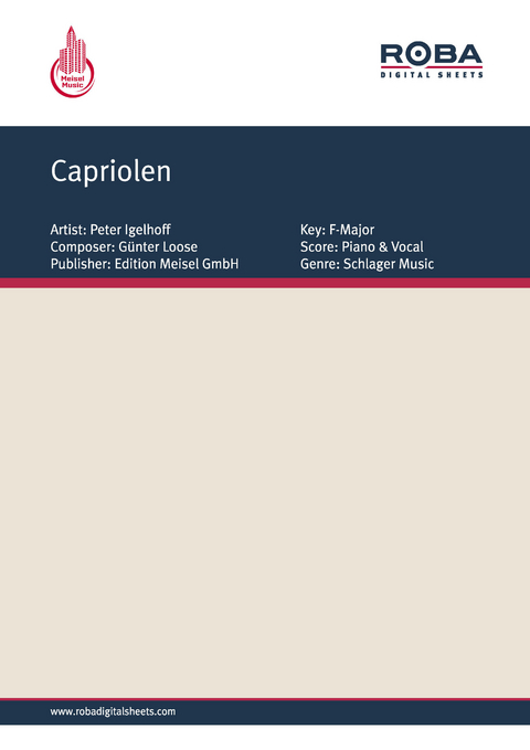 Capriolen - Peter Kreuder, Hans-Fritz Beckmann