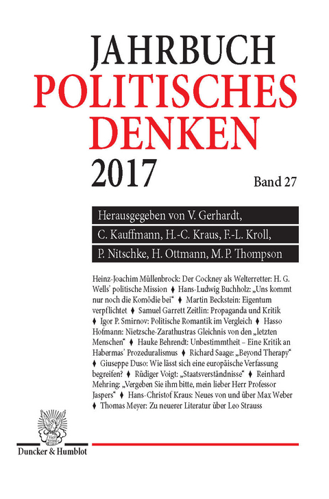 Politisches Denken. Jahrbuch 2017. - 