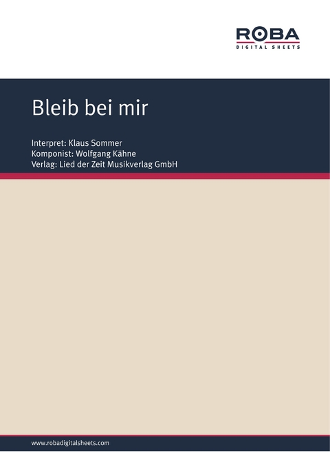 Bleib bei mir - Wolfgang Kähne, Ursula Upmeier