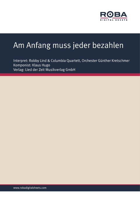 Am Anfang muss jeder bezahlen - Klaus Hugo, Bernhard Bohlke