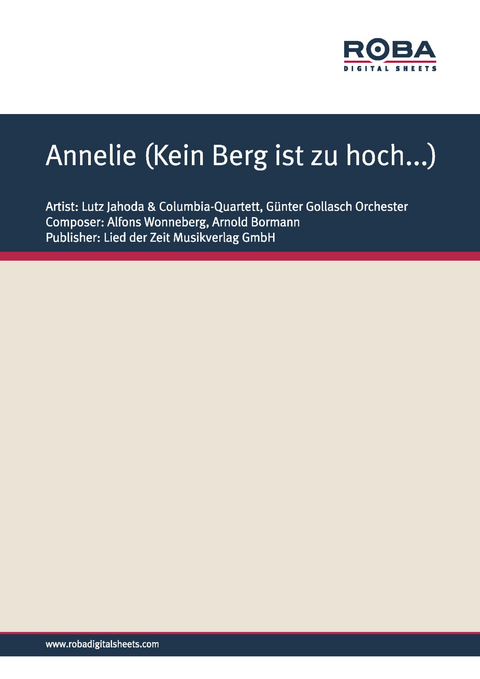 Annelie (Kein Berg ist zu hoch...) - Alfons Wonneberg, Arnold Bormann