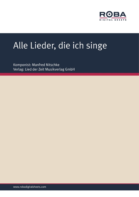 Alle Lieder, die ich singe - Wolfgang Brandenstein