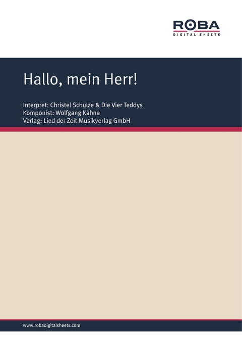 Hallo, mein Herr! - Wolfgang Kähne, Ursula Upmeier, Wolfram Schöne