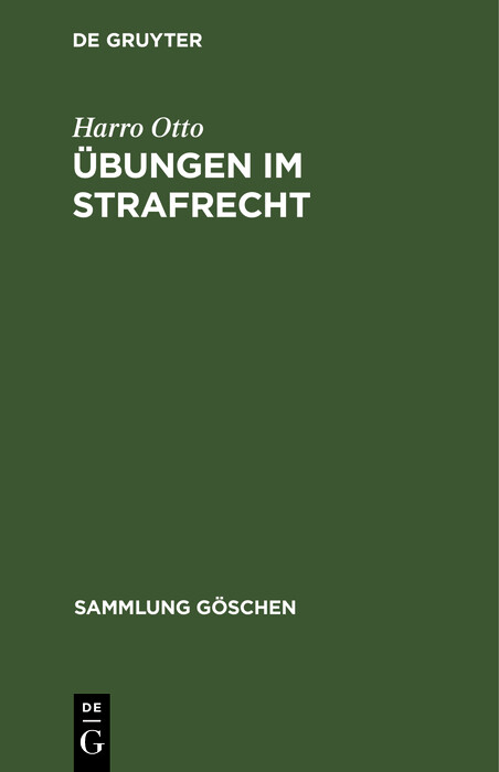 Übungen im Strafrecht - Harro Otto