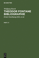 Theodor Fontane Bibliographie - Wolfgang Rasch