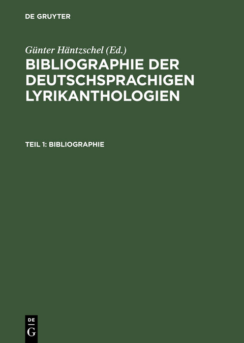 Teil 1: Bibliographie; Teil 2: Register - 