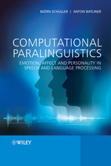 Computational Paralinguistics -  Anton Batliner,  Bj rn Schuller
