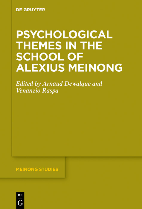 Psychological Themes in the School of Alexius Meinong - 