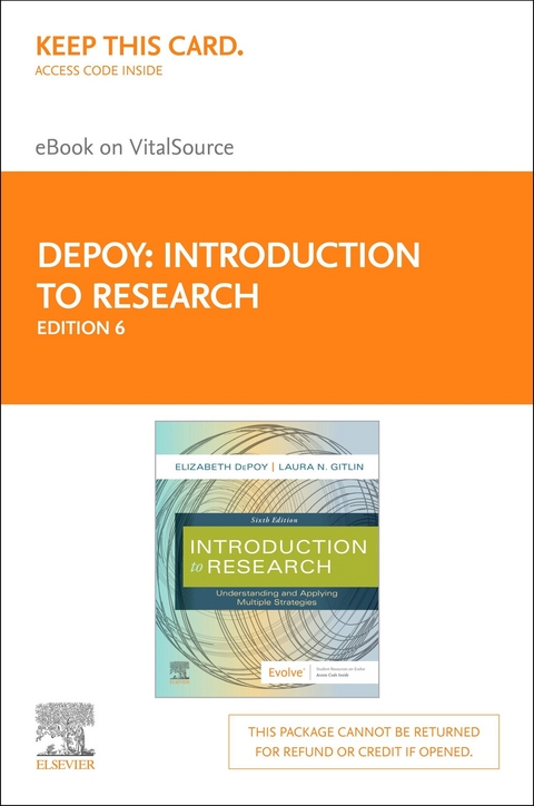 Introduction to Research E-Book -  Elizabeth DePoy,  Laura N. Gitlin