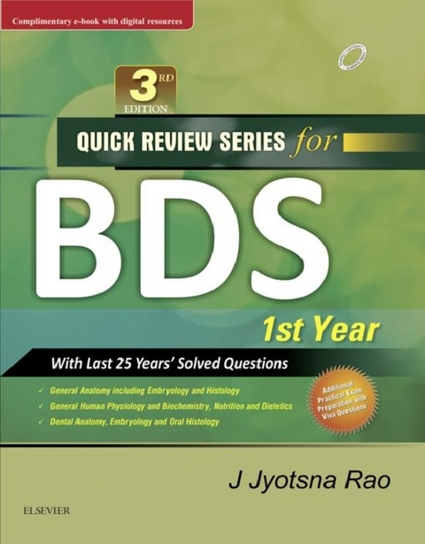 QRS for BDS I Year - E Book -  Jyotsna Rao