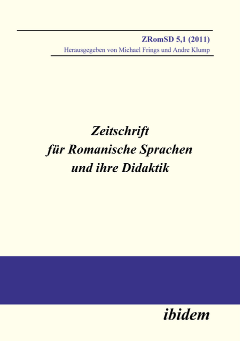 Zeitschrift für Romanische Sprachen und ihre Didaktik - 