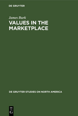 Values in the Marketplace - James Burk