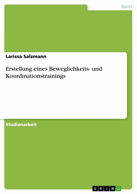 Erstellung eines Beweglichkeits- und Koordinationstrainings - Larissa Salzmann