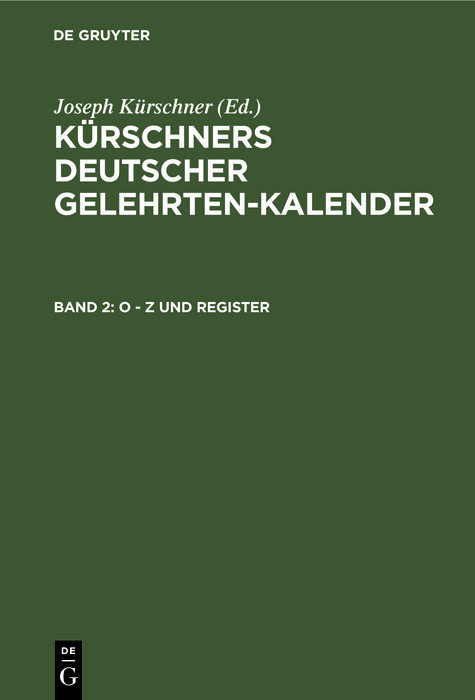 O - Z und Register - 