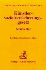 Künstlersozialversicherungsgesetz - Hugo Finke, Wolfgang Brachmann, Willi Nordhausen