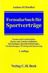 Formularbuch für Sportverträge - Partikel, Andrea M.