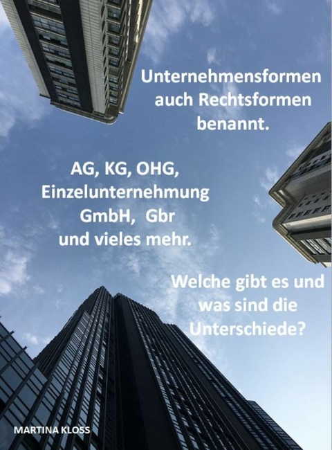 Unternehmensformen auch Rechtsformen benannt. Welche gibt es und was sind die Unterschiede. - Martina Kloss