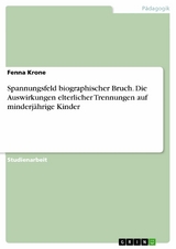 Spannungsfeld biographischer Bruch. Die Auswirkungen elterlicher Trennungen auf minderjährige Kinder - Fenna Krone