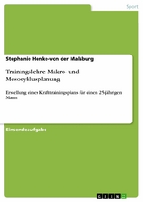 Trainingslehre. Makro- und Mesozyklusplanung - Stephanie Henke-von der Malsburg