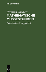 Mathematische Mußestunden - Hermann Schubert